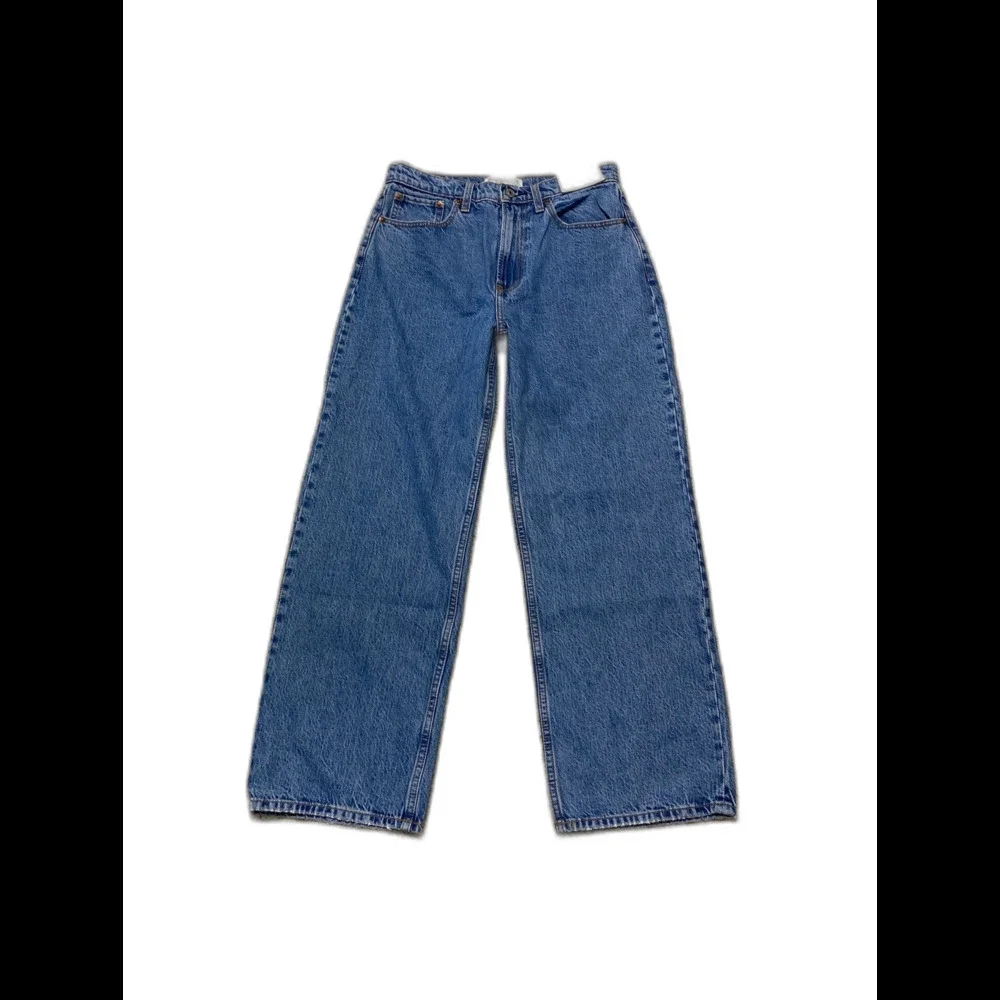 NWT Abercrombie & Fitch The Loose High Rise Wide Leg Jeans Medium Wash Size 27/4 - Picture 3 of 10